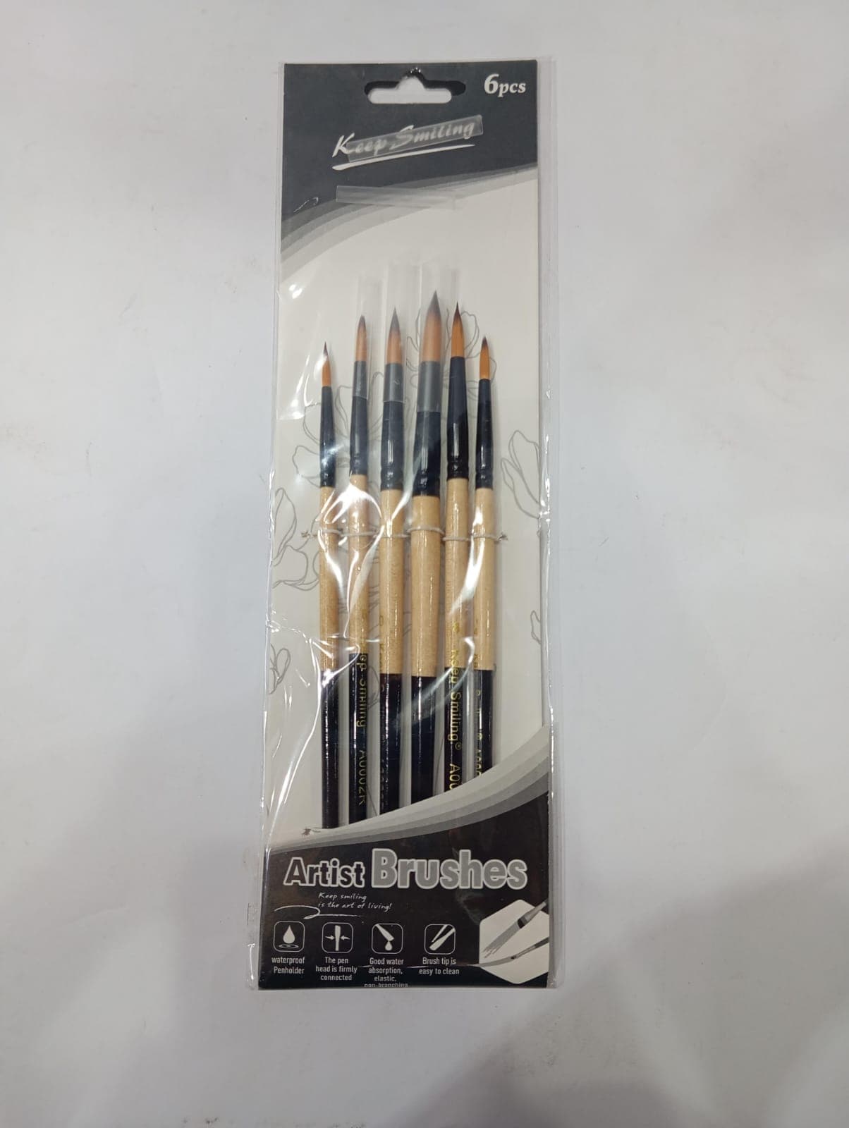 Round Nib Artist Brushes 6 Pieces Set