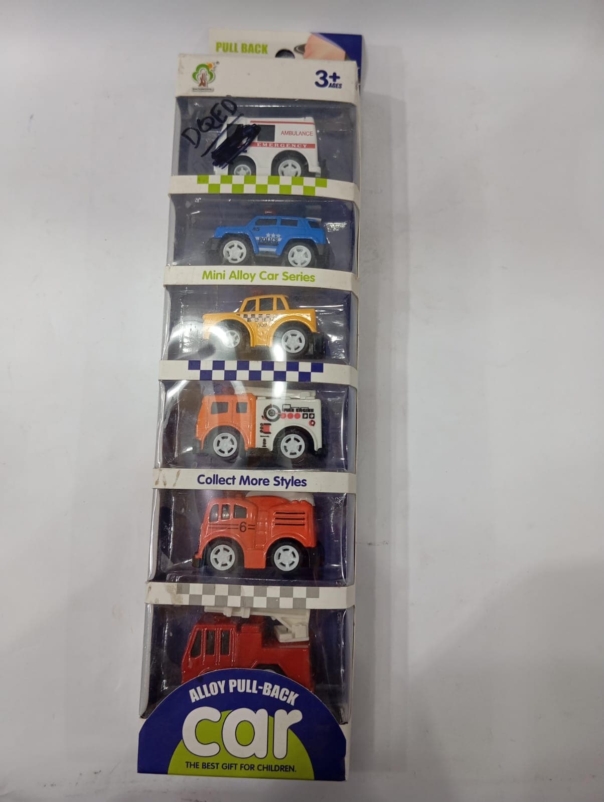 Alloy pull-back car set 6 pcs